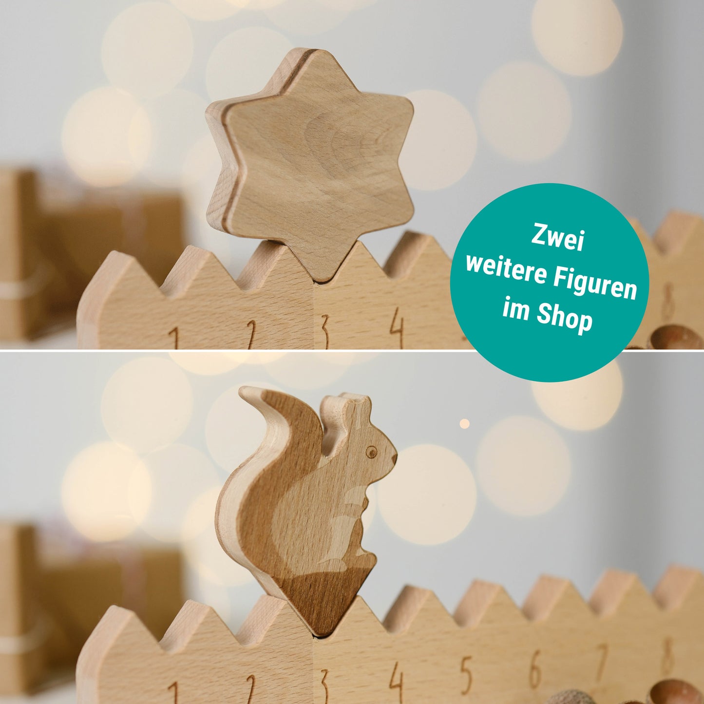 Adventskalender aus Holz - Dinosaurier