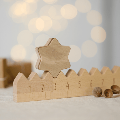 Adventskalender aus Holz - Stern