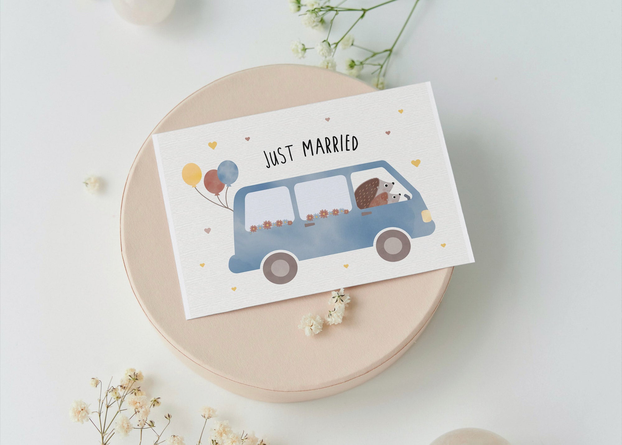 Karte - Igelhochzeit &quot;just married&quot;