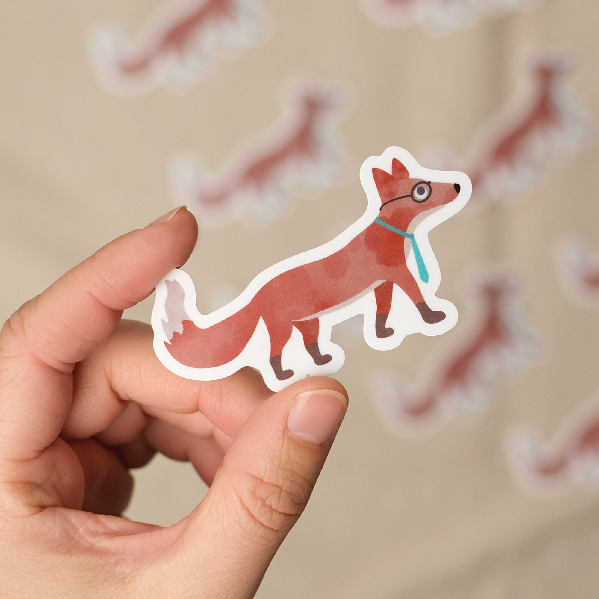 Sticker &quot;Fuchs&quot; - wasser- und spülmaschinenfest