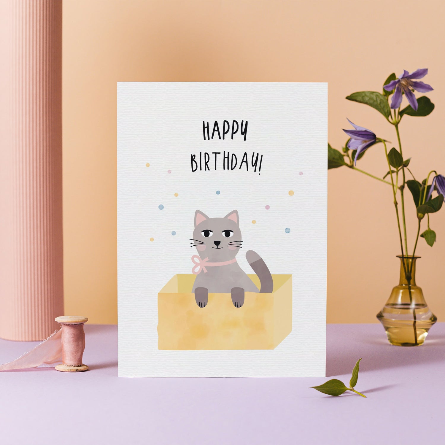 Karte - Katze &quot;Happy Birthday&quot;