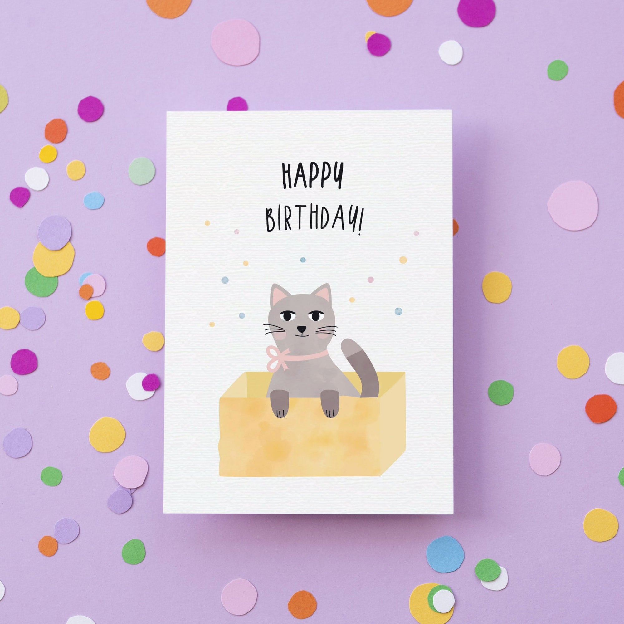 Karte - Katze &quot;Happy Birthday&quot;