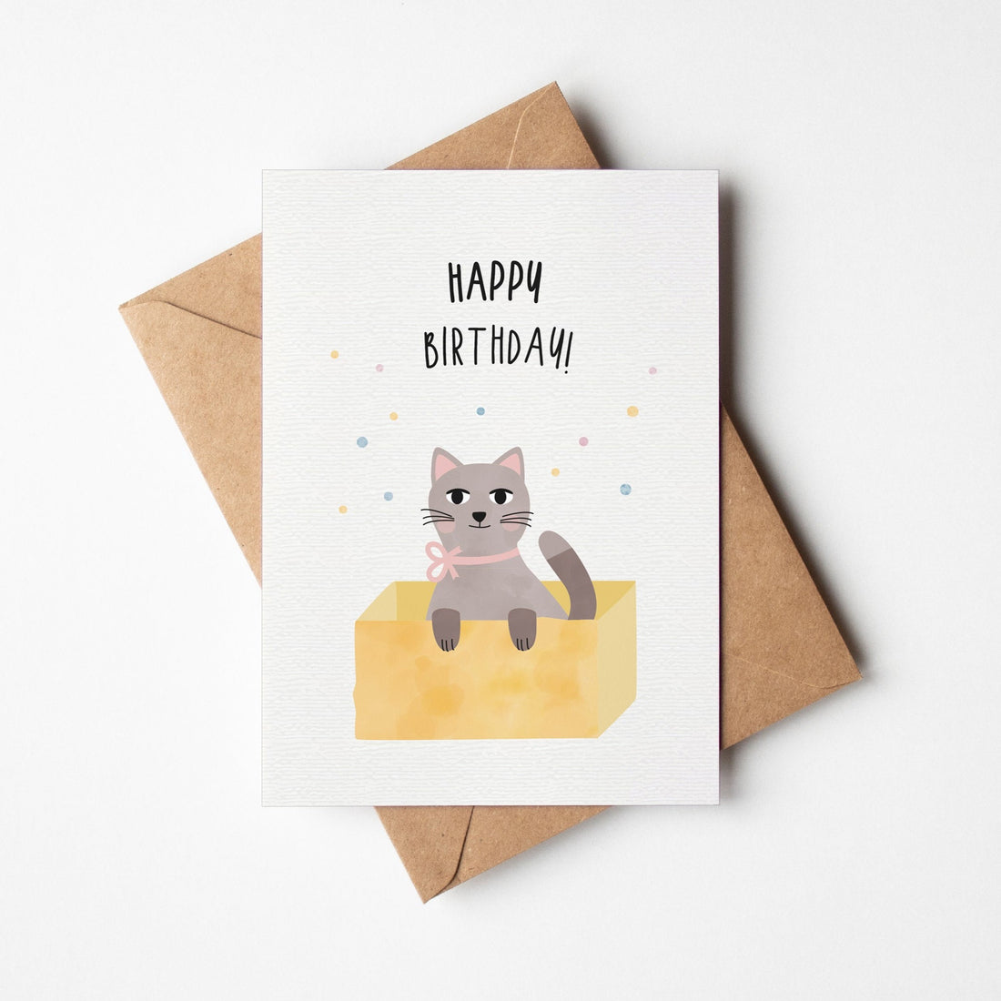 Karte - Katze &quot;Happy Birthday&quot;