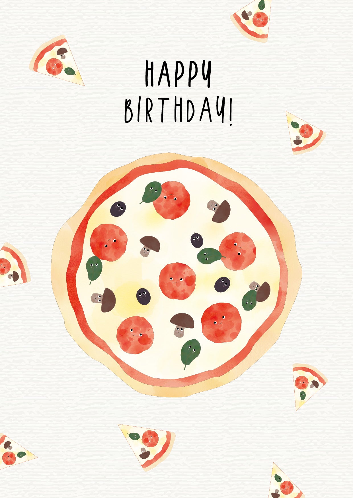 Karte - &quot;Happy Birthday&quot; Pizza