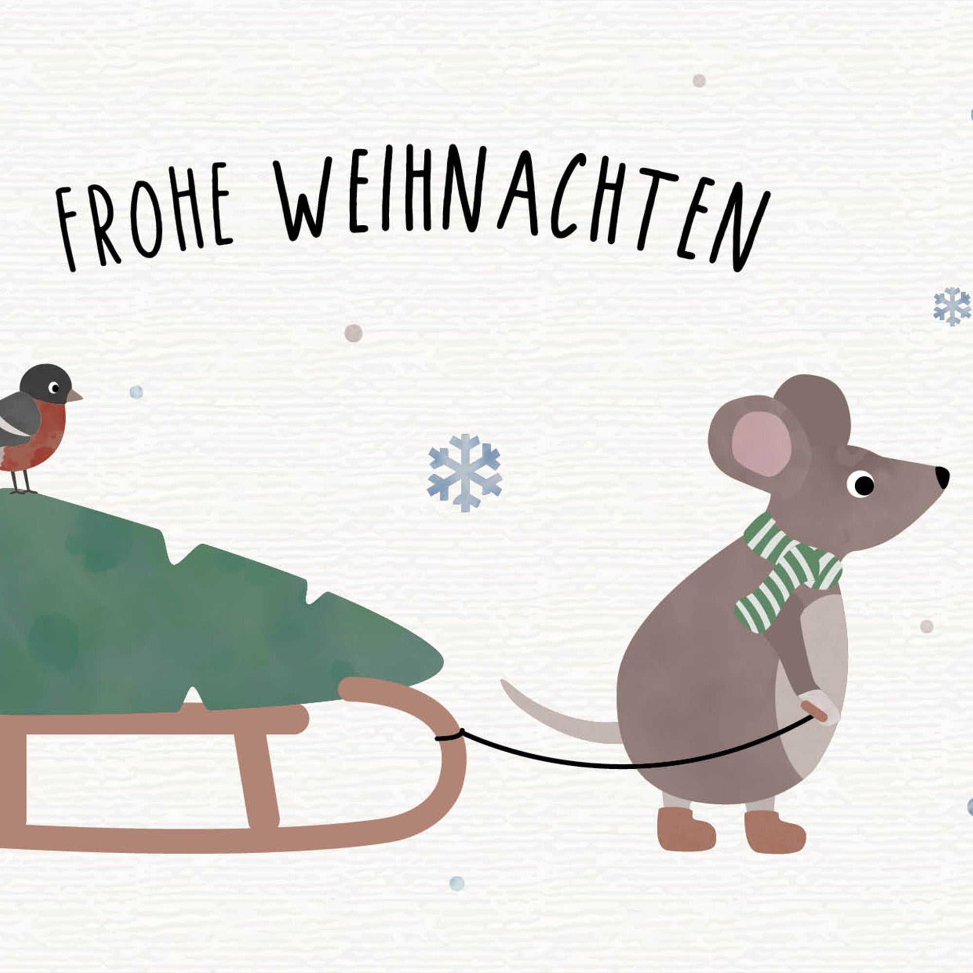 Karte - Maus &quot;Frohe Weihnachten&quot;