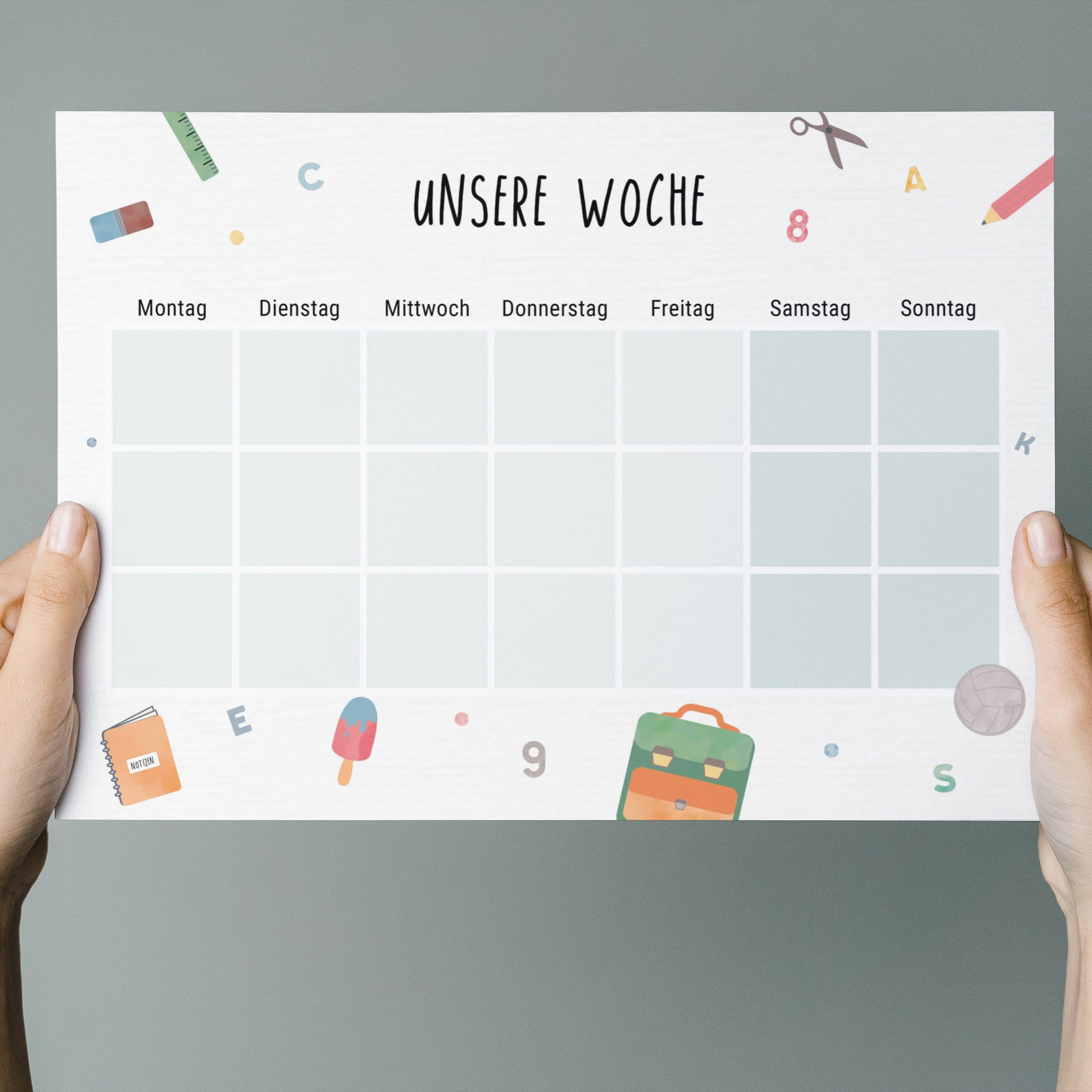 Wochenplan Familie  - magnetisch abwischbar