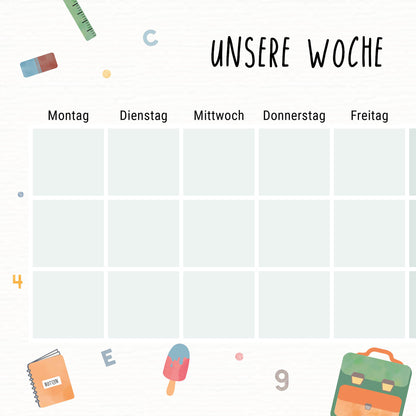 Wochenplan Familie  - magnetisch abwischbar