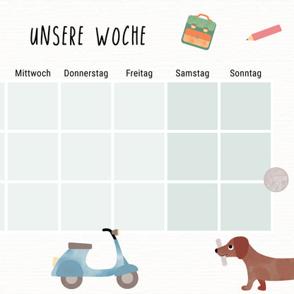 Wochenplan - magnetisch abwischbar