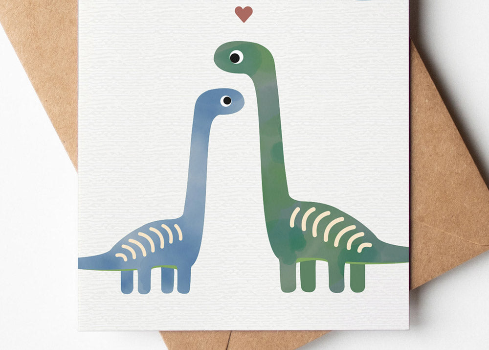 Karte - Dino &quot;I love you to the moon&quot;