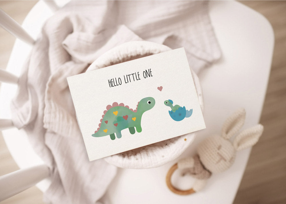 Karte - Dino &quot;hello little one&quot;