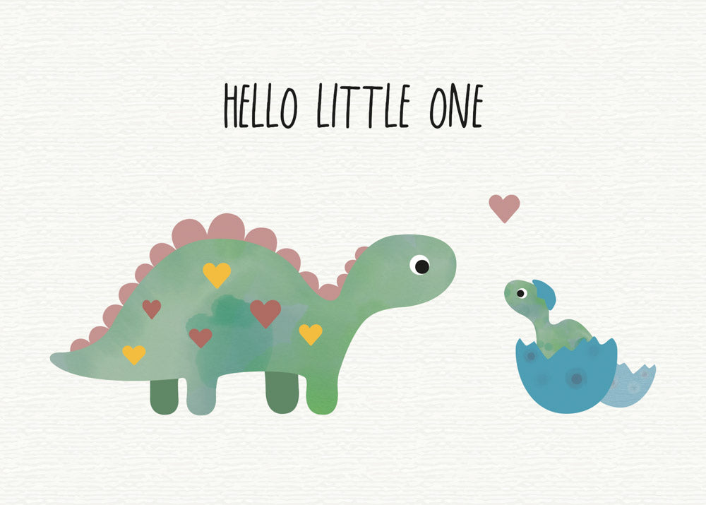 Karte - Dino &quot;hello little one&quot;