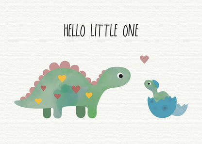 Karte - Dino &quot;hello little one&quot;