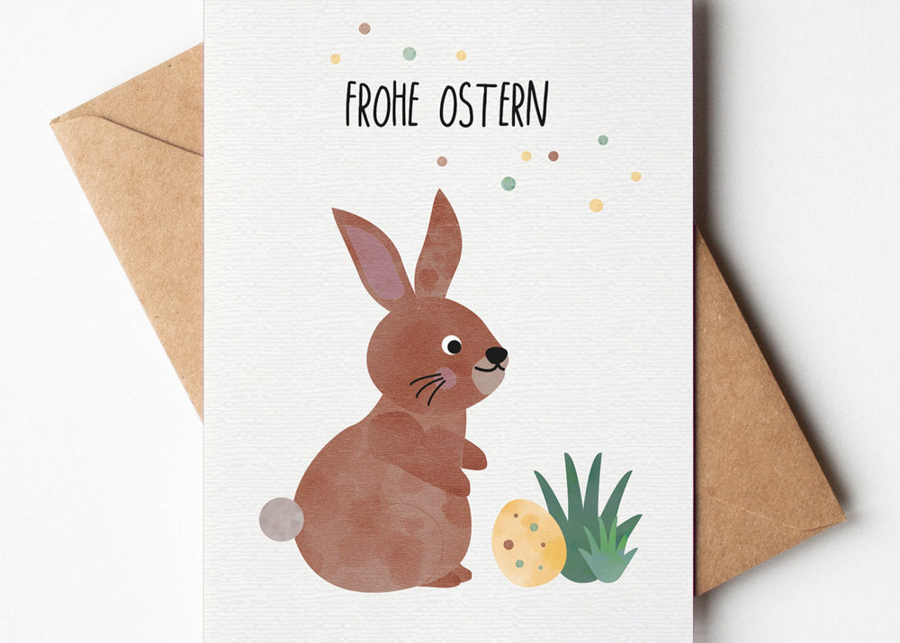 Karte - Hase &quot; Frohe Ostern&quot;