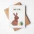 Postkarte mit Osterhase und Osterei